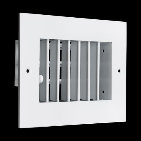 6"x4" White Aluminum Adjustable Decorative Vent Cover, Rust-Proof Supply Grille for Wall & Ceiling