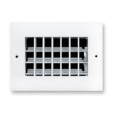 6"x4" White Aluminum Adjustable Decorative Vent Cover, Rust-Proof Supply Grille for Wall & Ceiling