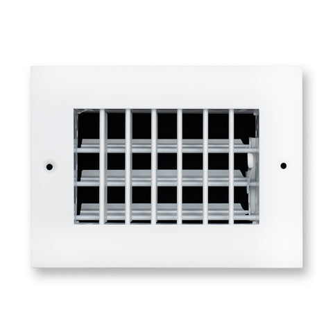 6"x4" White Aluminum Adjustable Decorative Vent Cover, Rust-Proof Supply Grille for Wall & Ceiling