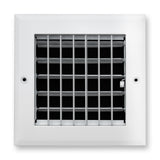 6"x6" White Aluminum Adjustable Decorative Vent Cover, Rust-Proof Supply Grille for Wall & Ceiling