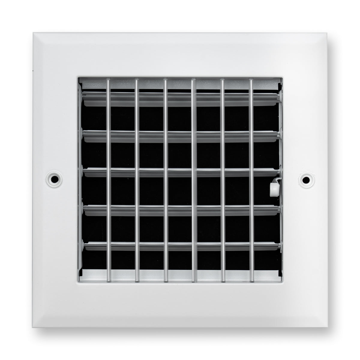 6"x6" White Aluminum Adjustable Decorative Vent Cover, Rust-Proof Supply Grille for Wall & Ceiling