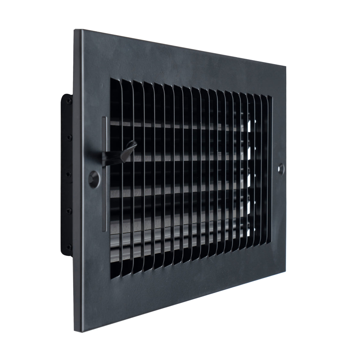 10"x6" 1-Way Black Steel Air Supply Diffuser, Directional Register Vent Cover for Sidewall Or Ceiling
