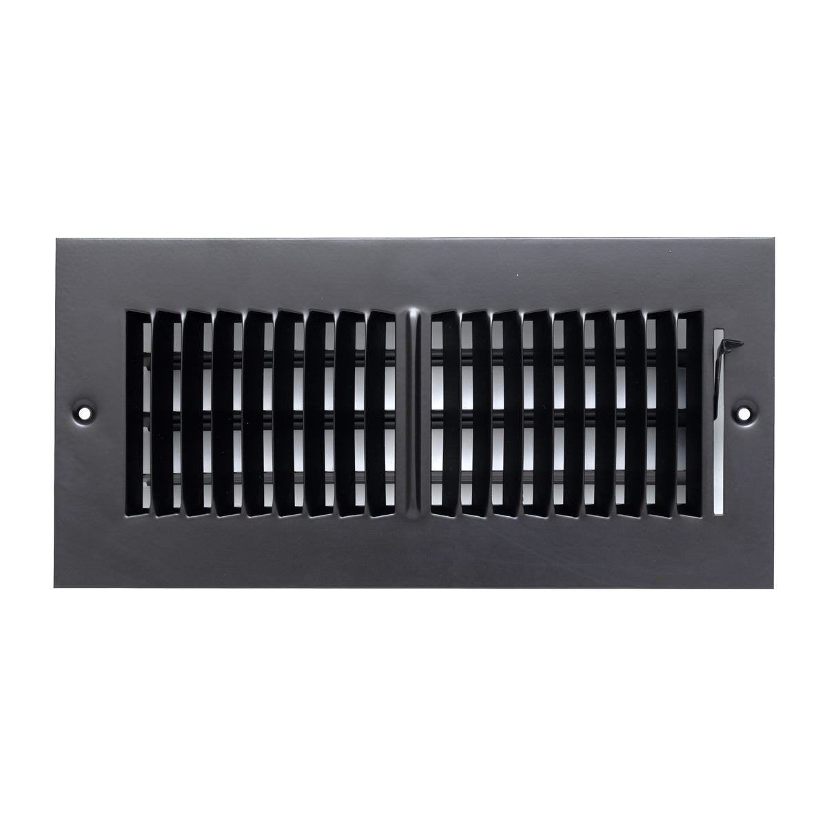 10"x4" 2-Way Black Steel Air Supply Diffuser, Directional Register Vent Cover for Sidewall Or Ceiling