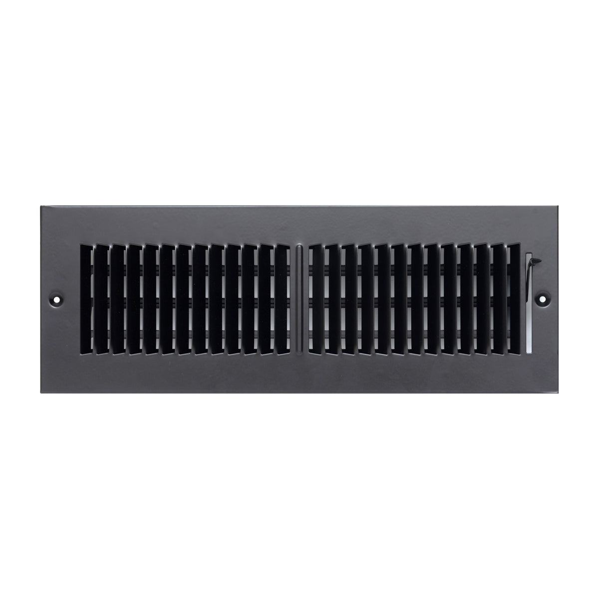 14"x4" 2-Way Black Steel Air Supply Diffuser, Directional Register Vent Cover for Sidewall Or Ceiling