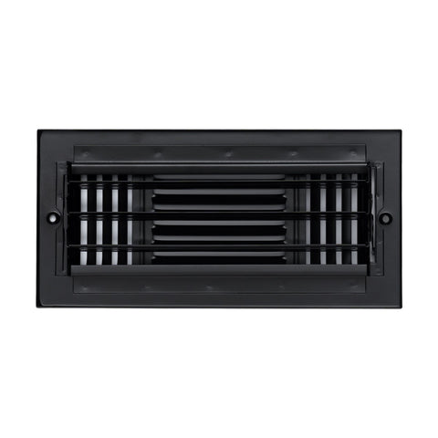 10"x4" 3-Way Black Steel Air Supply Diffuser, Directional Register Vent Cover for Sidewall Or Ceiling