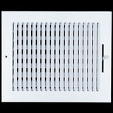 10"x8" 1-Way White Steel Air Supply Diffuser, Directional Register Vent Cover for Sidewall Or Ceiling