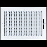 12"x8" 1-Way White Steel Air Supply Diffuser, Directional Register Vent Cover for Sidewall Or Ceiling