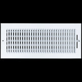 16"x6" 1-Way White Steel Air Supply Diffuser, Directional Register Vent Cover for Sidewall Or Ceiling
