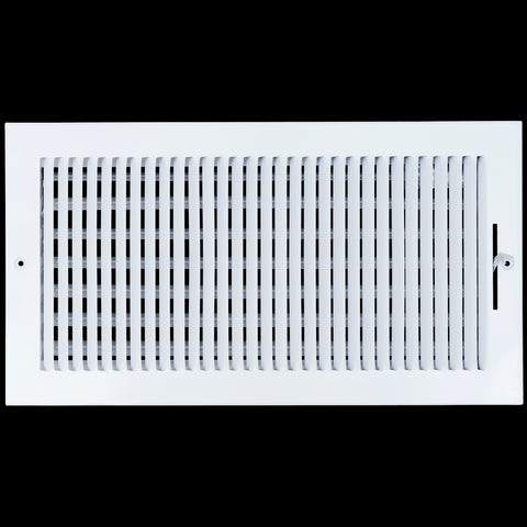 airgrilles 16 x 8 duct opening  -  1 way steel air supply diffuser for sidewall and ceiling hnd-asg-wh-1way-16x8 764613097719 - 1