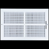 16"x10" 2-Way White Steel Air Supply Diffuser, Directional Register Vent Cover for Sidewall Or Ceiling