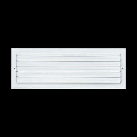 20"x6" 2-Way White Steel Air Supply Diffuser, Directional Register Vent Cover for Sidewall Or Ceiling
