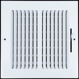 8"x8" 2-Way White Steel Air Supply Diffuser, Directional Register Vent Cover for Sidewall Or Ceiling