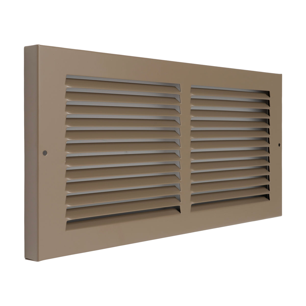 14"x6" Brown Steel Baseboard Return Air Grille, 7/8" Turnback Depth