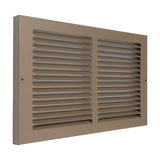 14"x8" Brown Steel Baseboard Return Air Grille, 7/8" Turnback Depth