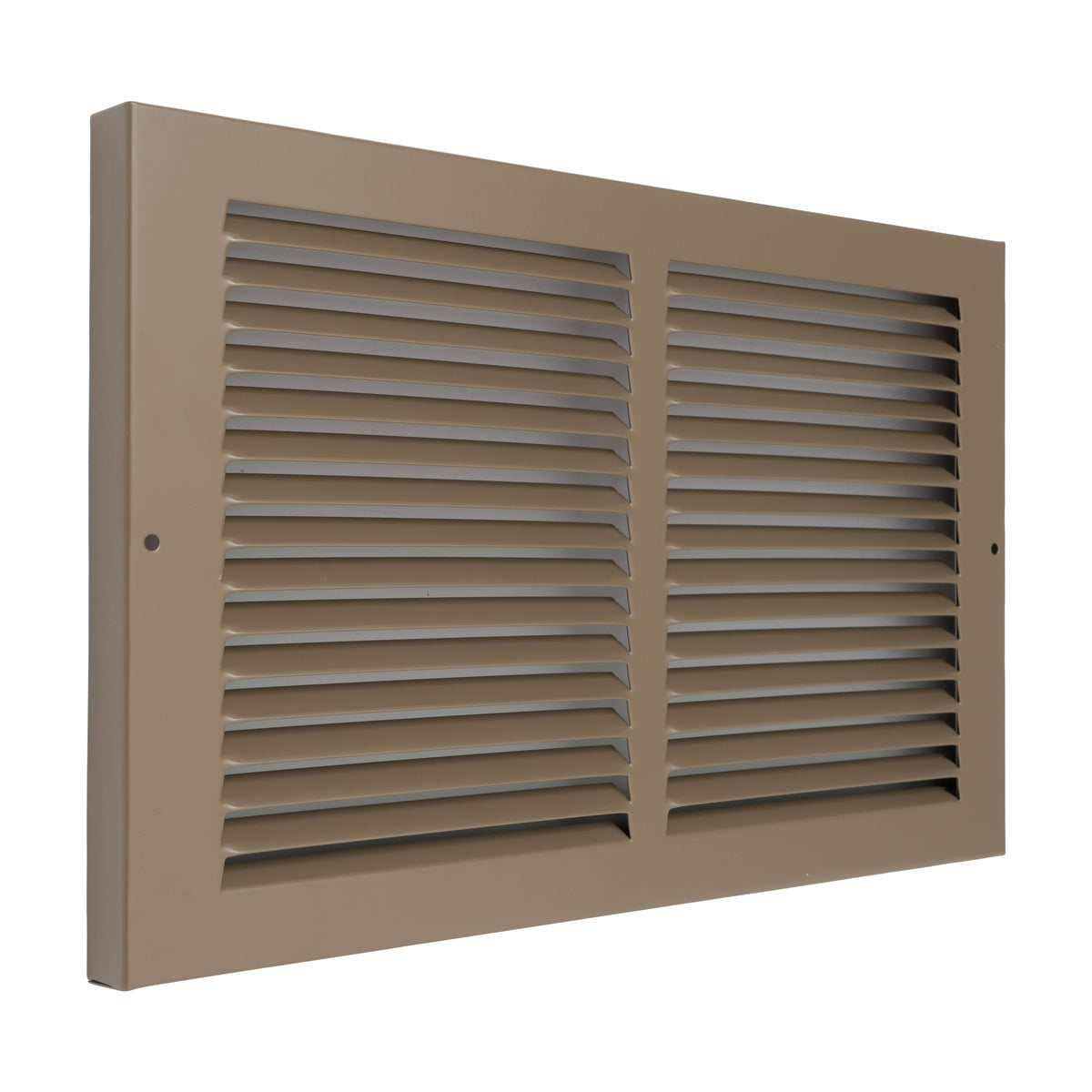 14"x8" Brown Steel Baseboard Return Air Grille, 7/8" Turnback Depth