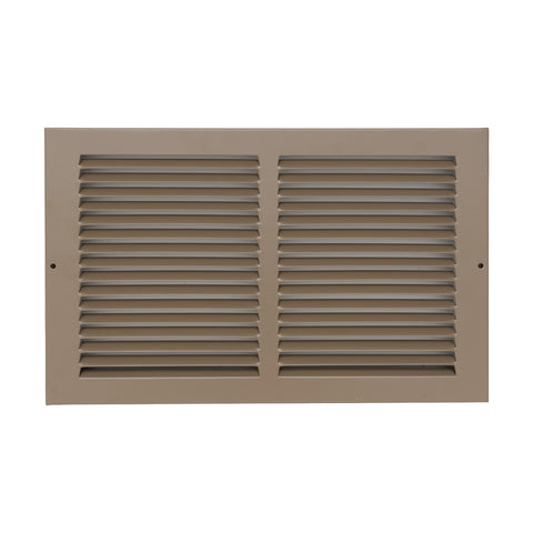 14"x8" Brown Steel Baseboard Return Air Grille, 7/8" Turnback Depth