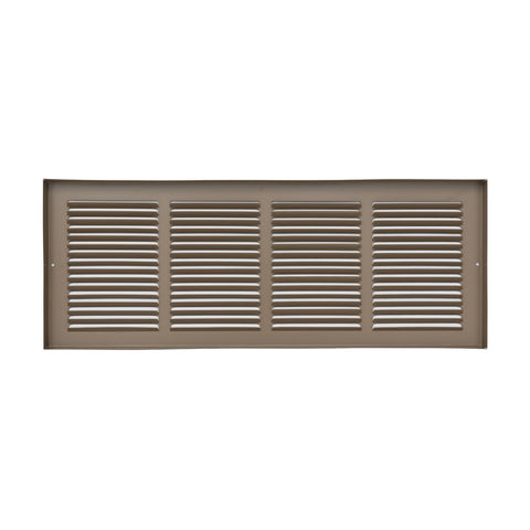 30"x8" Brown Steel Baseboard Return Air Grille, 7/8" Turnback Depth