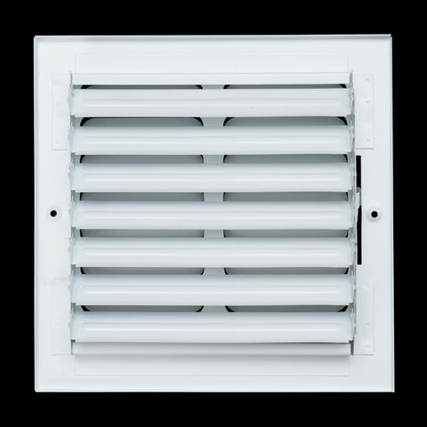 8"x8" 2-Way White Steel Fixed Curved Blade Air Supply Diffuser, Directional Register Vent Cover for Sidewall Or Ceiling