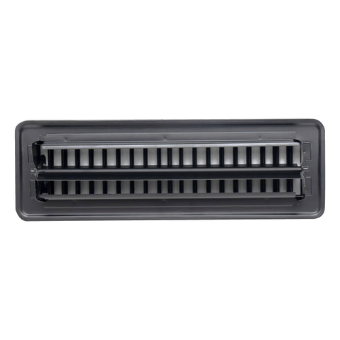 10"x2" Black Steel Floor Register, Walkable Heavy-Duty Louvered Vent Cover with Damper