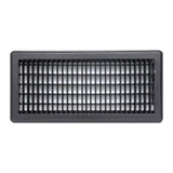 6"x14" Black Steel Floor Register, Walkable Heavy-Duty Louvered Vent Cover with Damper
