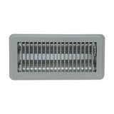 4"x10" Gray Steel Floor Register, Walkable Heavy-Duty Louvered Vent Cover with Damper