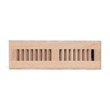2"x10" Oak Wood Floor Register, Walkable Louvered Vent Cover with Damper