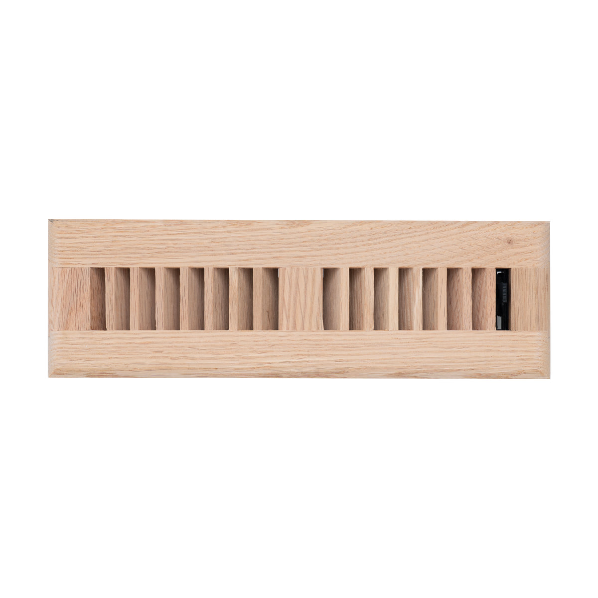 2"x10" Oak Wood Floor Register, Walkable Louvered Vent Cover with Damper