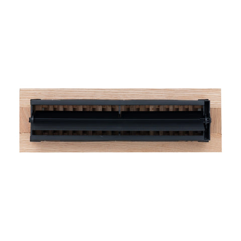 2"x10" Oak Wood Floor Register, Walkable Louvered Vent Cover with Damper