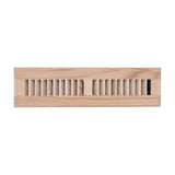 2"x12" Oak Wood Floor Register, Walkable Louvered Vent Cover with Damper