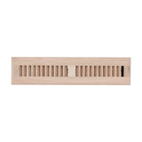 2"x14" Oak Wood Floor Register, Walkable Louvered Vent Cover with Damper