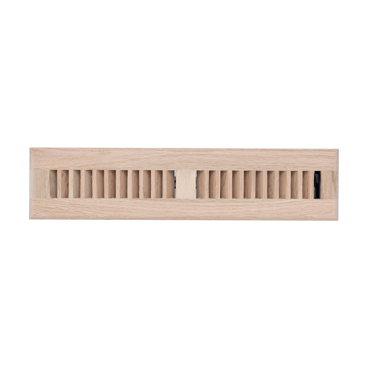 2"x14" Oak Wood Floor Register, Walkable Louvered Vent Cover with Damper