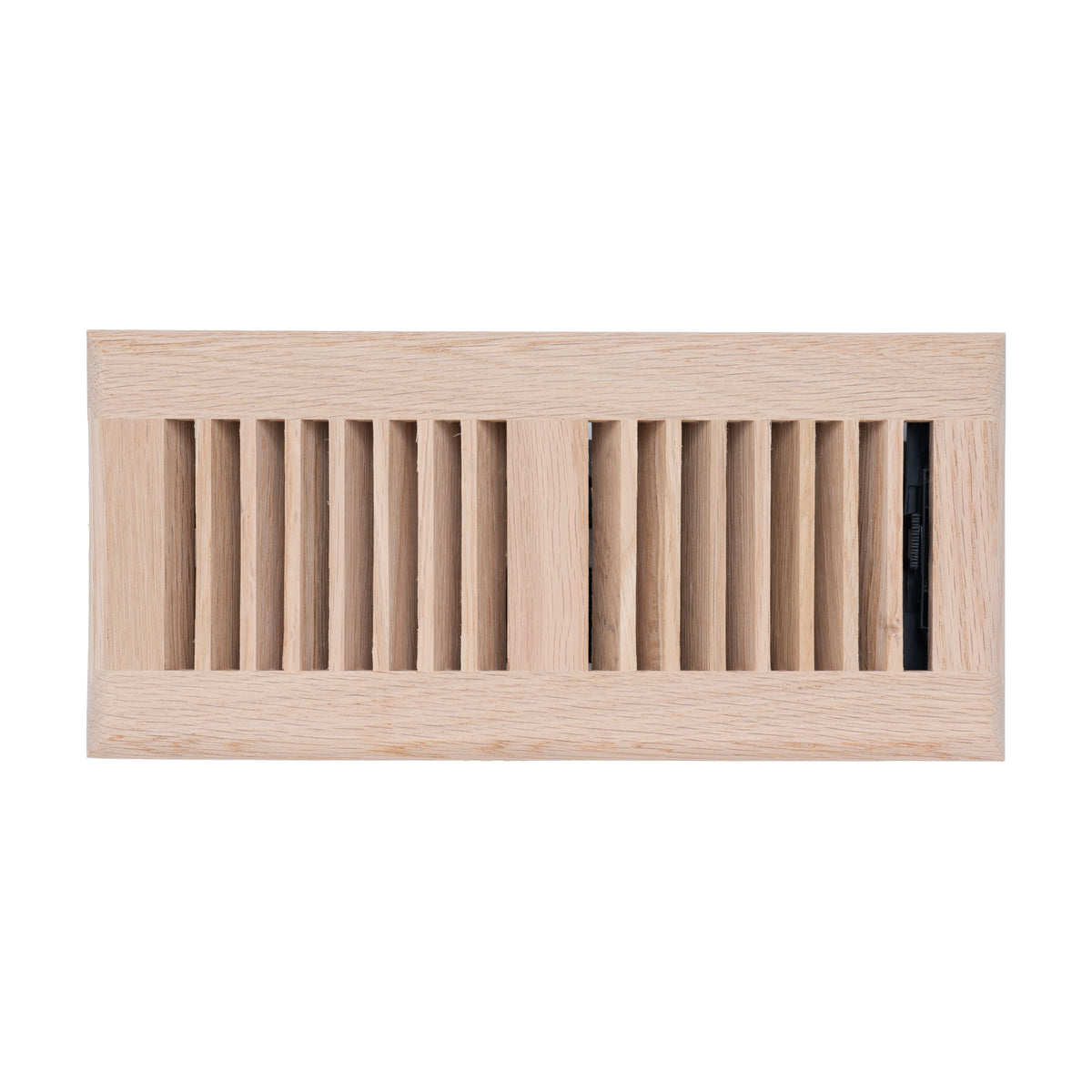 4"x10" Oak Wood Floor Register, Walkable Louvered Vent Cover with Damper