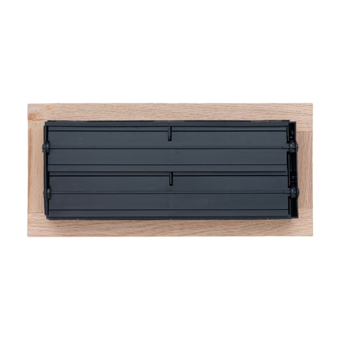 4"x10" Oak Wood Floor Register, Walkable Louvered Vent Cover with Damper