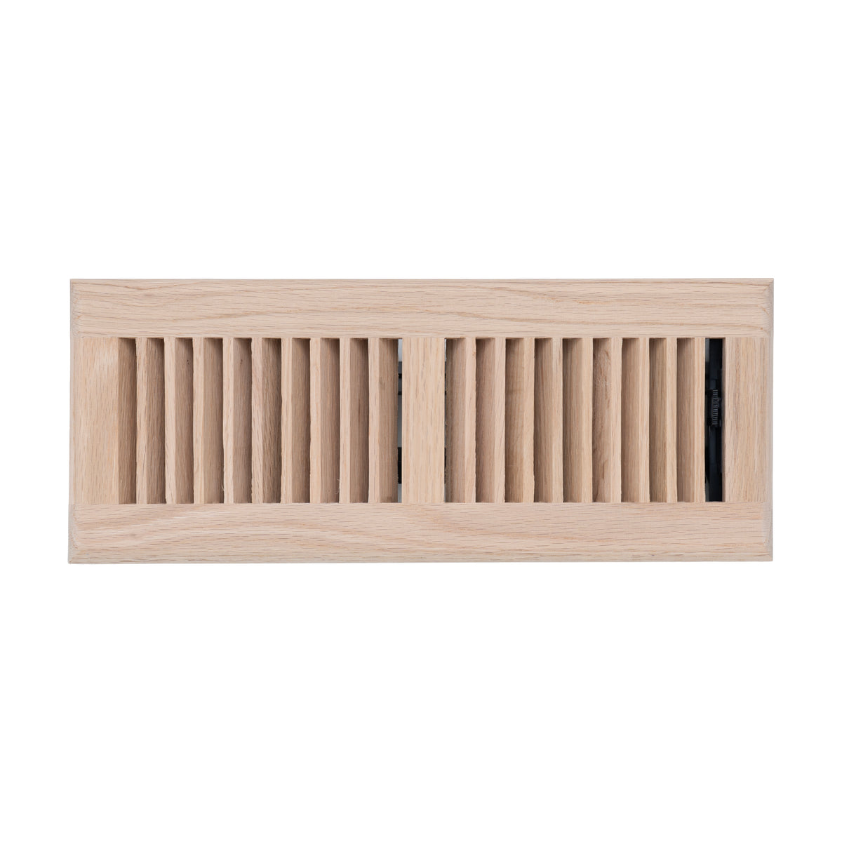 4"x12" Oak Wood Floor Register, Walkable Louvered Vent Cover with Damper