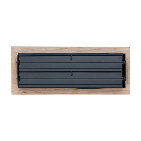 4"x12" Oak Wood Floor Register, Walkable Louvered Vent Cover with Damper
