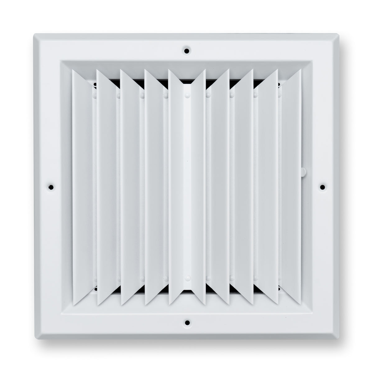 10"x10" 2-Way I-Pattern White Aluminum Square Ceiling Diffuser, Rust-Proof Ceiling Supply Grille