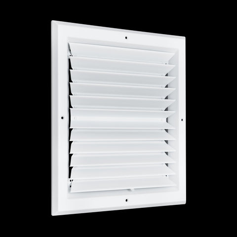 12"x12" 2-Way I-Pattern White Aluminum Square Ceiling Diffuser, Rust-Proof Ceiling Supply Grille