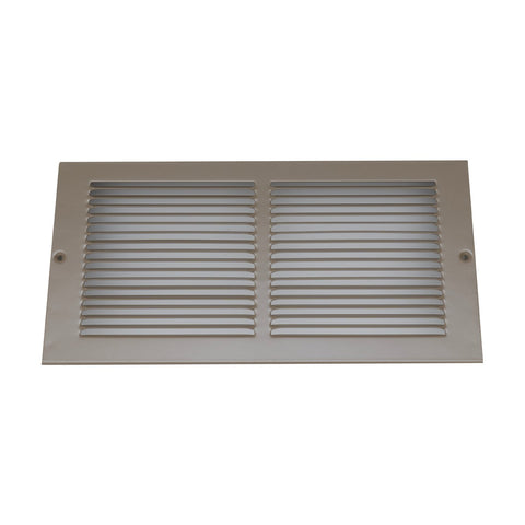 12"x6" Brown Steel Triangular Baseboard Grille, Efficient Airflow, 3-13/16" Depth