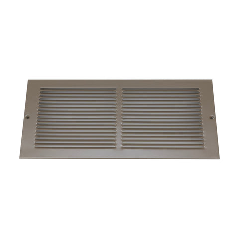 14"x6" Brown Steel Triangular Baseboard Grille, Efficient Airflow, 3-13/16" Depth