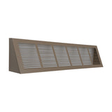 30"x6" Brown Steel Triangular Baseboard Grille, Efficient Airflow, 3-13/16" Depth