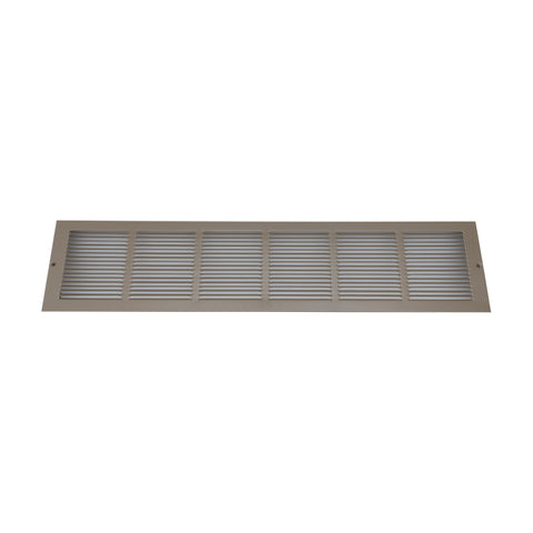 30"x6" Brown Steel Triangular Baseboard Grille, Efficient Airflow, 3-13/16" Depth