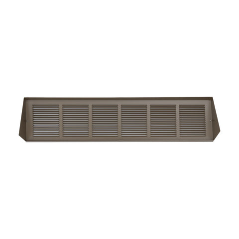 30"x6" Brown Steel Triangular Baseboard Grille, Efficient Airflow, 3-13/16" Depth