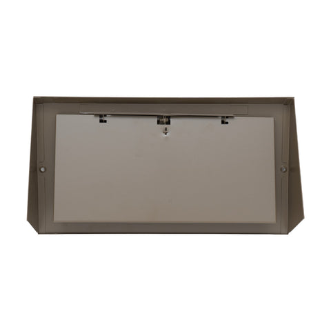 12"x6" Brown Steel Triangular Baseboard Grille, with Damper, 3-13/16" Depth