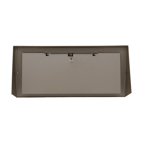 14"x6" Brown Steel Triangular Baseboard Grille, with Damper, 3-13/16" Depth