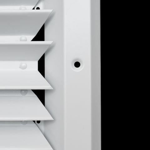 10"x10" 2-Way I-Pattern White Aluminum Square Ceiling Diffuser, Rust-Proof Ceiling Supply Grille