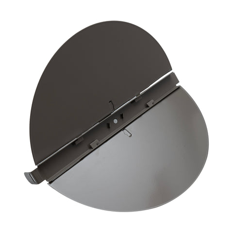 10" Brown Steel Butterfly Damper for Round Ceiling Diffuser, Plastic Key Handle