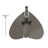 10" Brown Steel Butterfly Damper for Round Ceiling Diffuser, Plastic Key Handle