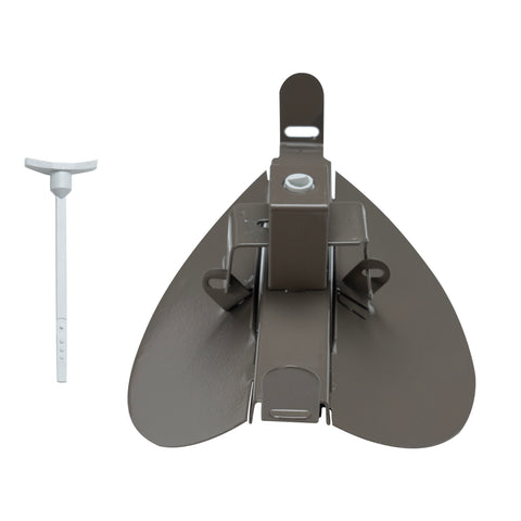 6" Brown Steel Butterfly Damper for Round Ceiling Diffuser, Plastic Key Handle