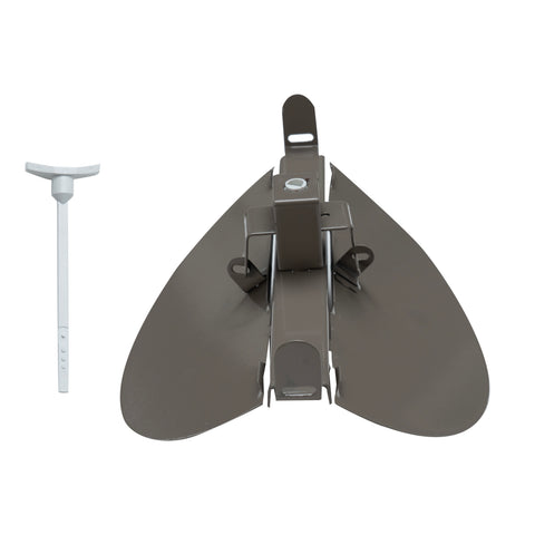 8" Brown Steel Butterfly Damper for Round Ceiling Diffuser, Plastic Key Handle