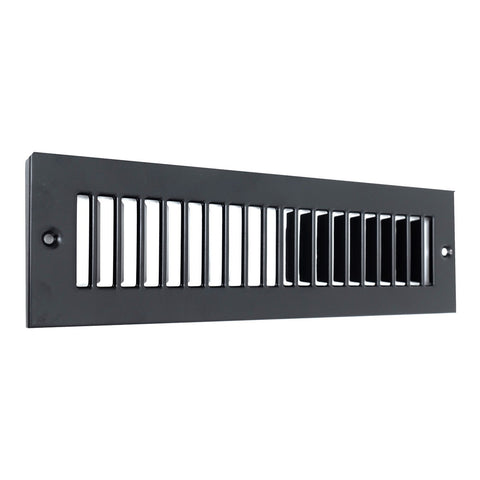 2"x10" Black Toe Kick Vent Cover, Cabinet Toe Space HVAC Register Grille